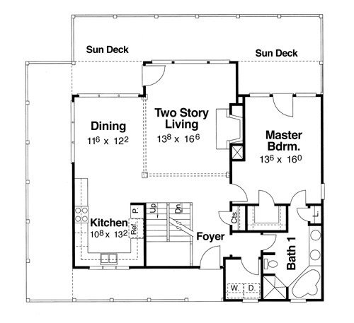 First Floor image of Whipporwill House Plan